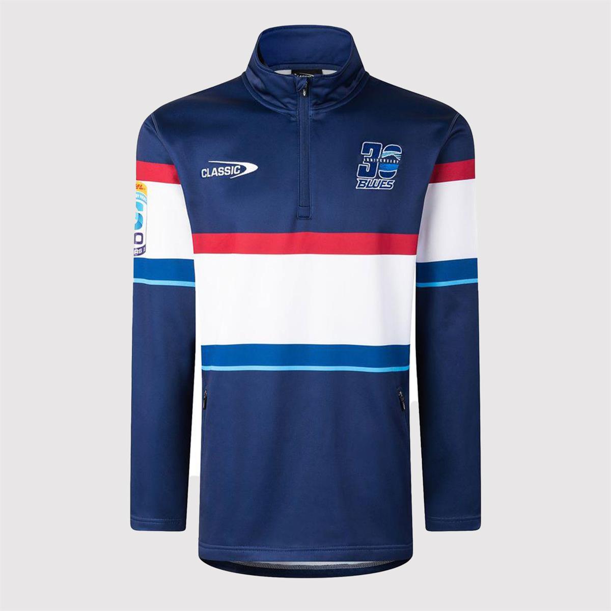 Blues Super Rugby Mens 1/4 Zip Fleece