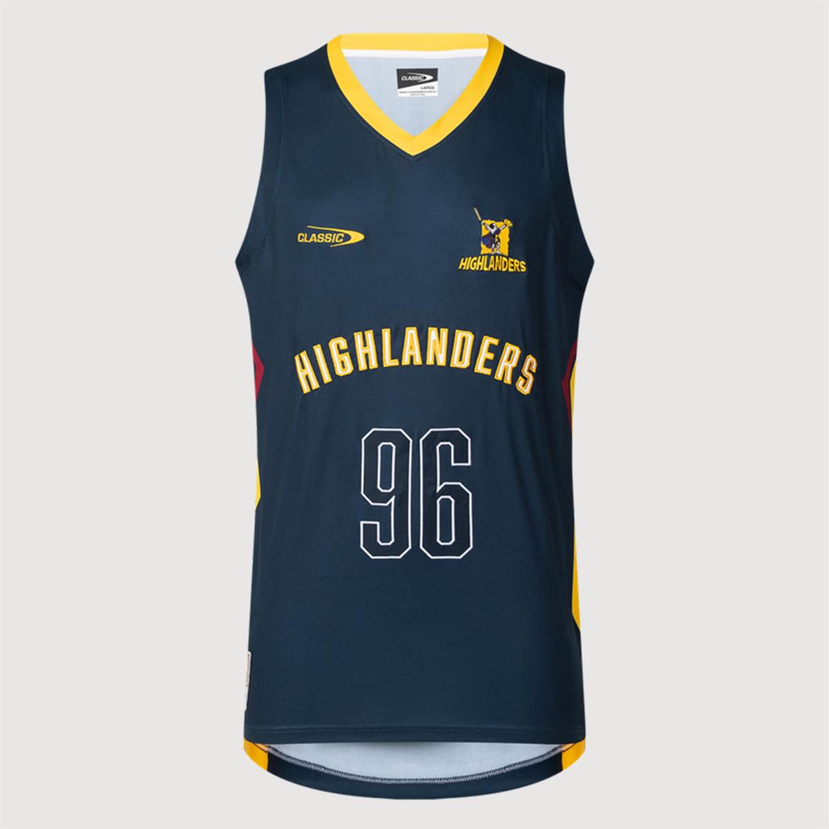 Highlanders Super Rugby Supporters Basketball Singlet