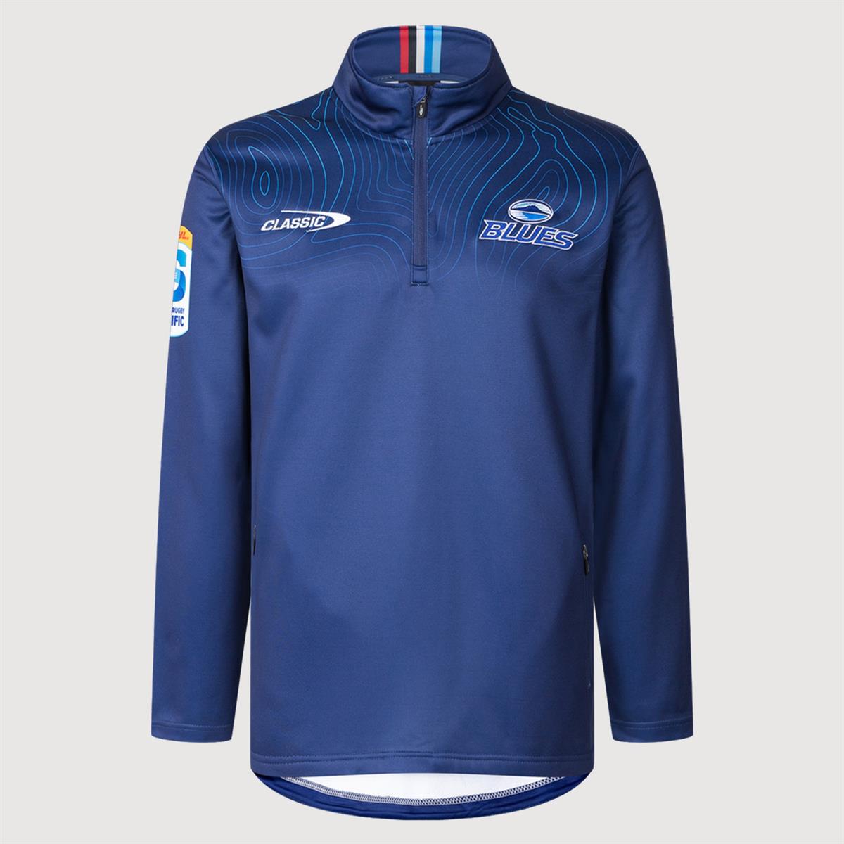 Blues Super Rugby Mens Zip up Fleece