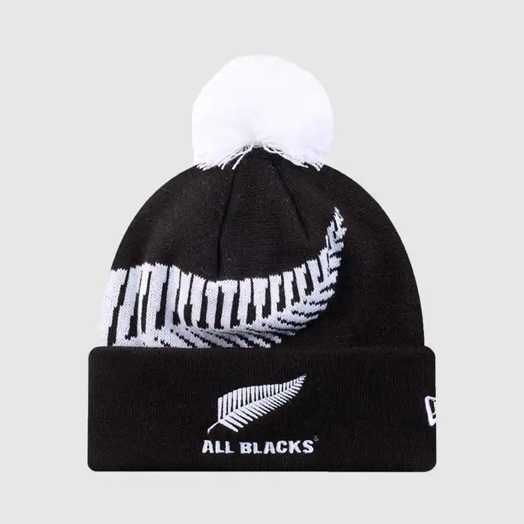 All Blacks New Era Knit Med White Fern Beanie
