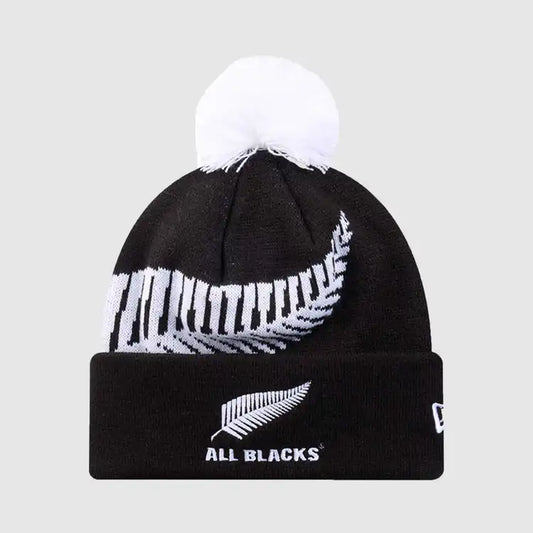 All Blacks New Era Knit Med White Fern Beanie