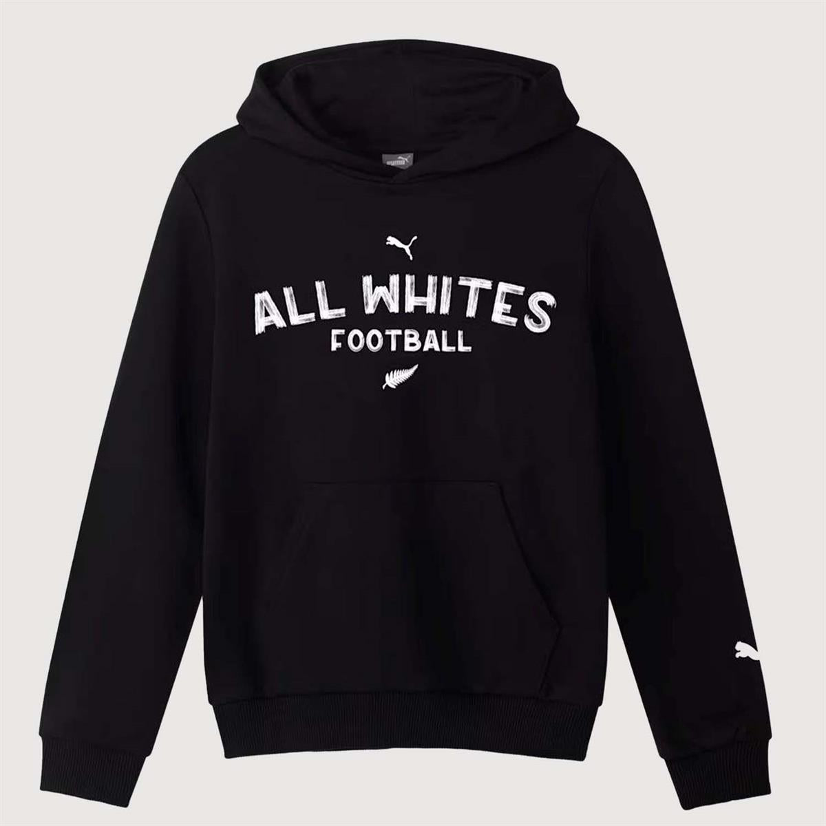 NZF All Whites Football Youth Casual Hoodie