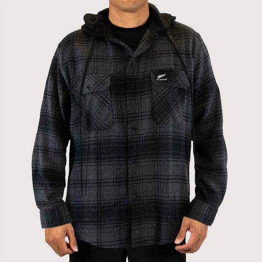 All Blacks 'Hilltop' Hooded Flannel Shirt