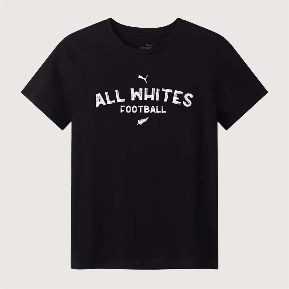NZF All Whites Football Youth Casual Tee