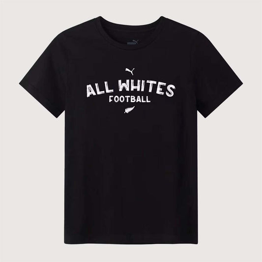 NZF All Whites Football Youth Casual Tee